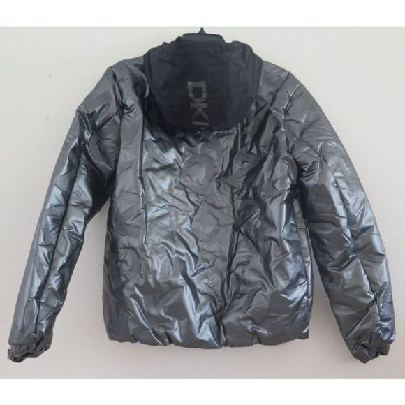 DKNY Men's Sz S Gray Signature Pewter Wind Resistant/Rain Repellent Jacket $165 - Picture 2 of 11